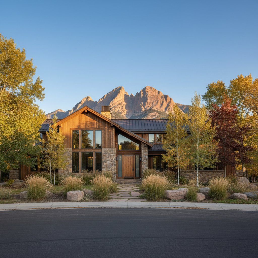 Residential street in Lafayette, Colorado in Boulder County