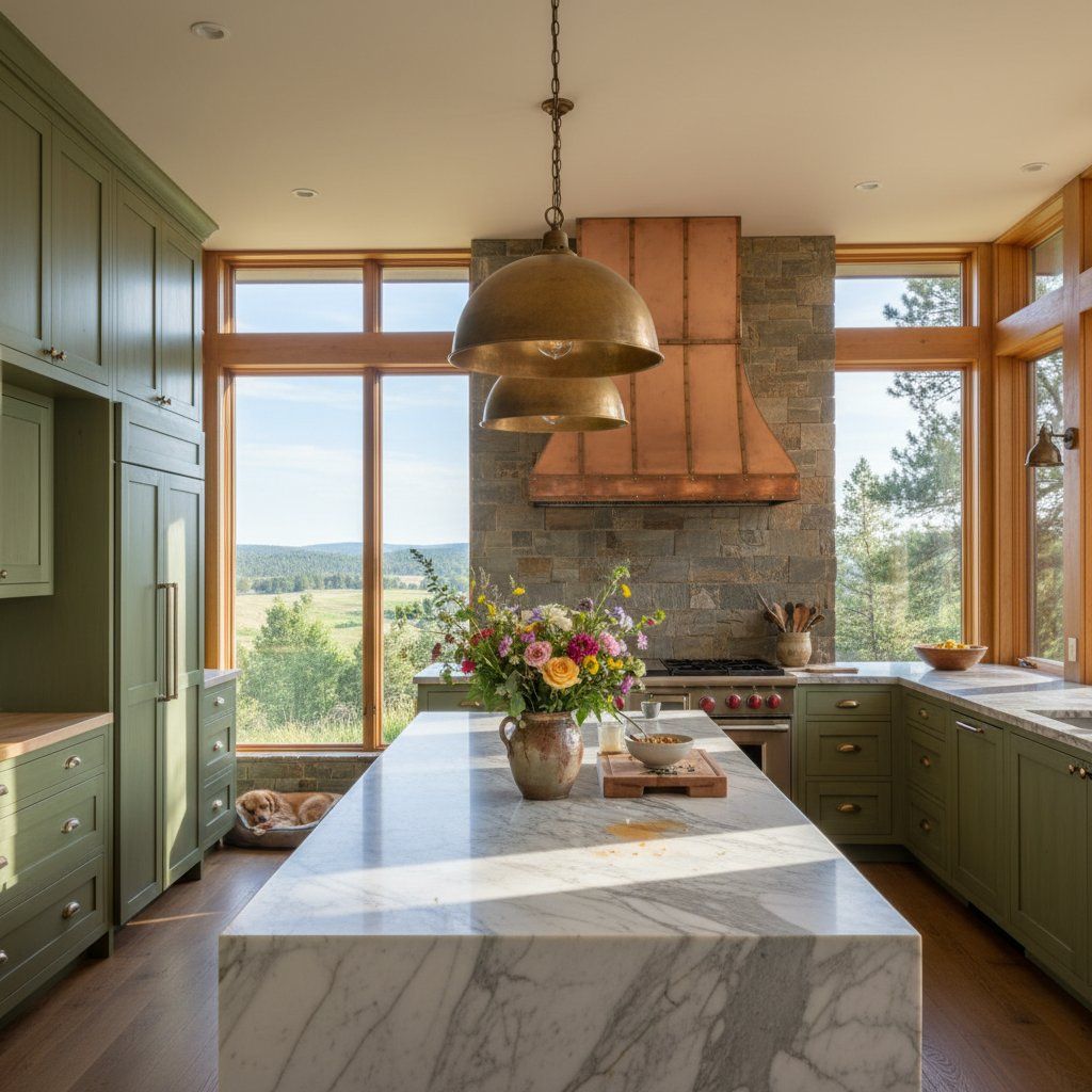 Luxury Boulder kitchen renovation featuring a Dacor range and ventilation hood
